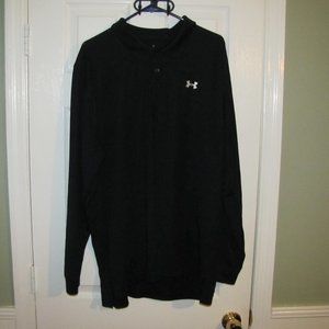 Under Armour Heat Gear Men's XXL Long Sleeved Black Polo Shirt